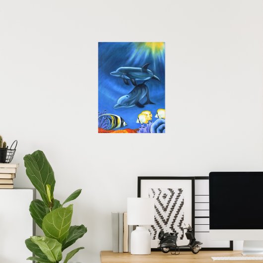 Dolphins In the Ocean II Poster (Heimbüro)