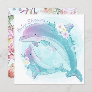 Dolphins Kinderdusche Einladung