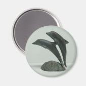 DOLPHINS-Magnet - rund Magnet (Vorderseite/Rückseite)