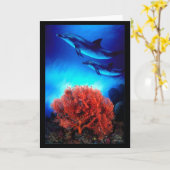 Dolphins over corals karte (Gelbe Blume)