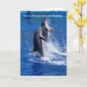 Dolphins Personalised 50th Birthday Karte (Gelbe Blume)
