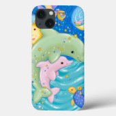 Dolphins Play Case-Mate iPhone Hülle (Rückseite)