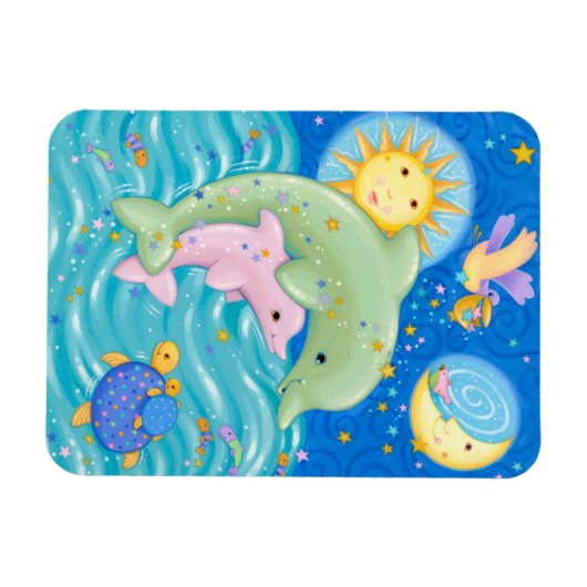 Dolphins Play Magnet (Horizontal)