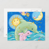 Dolphins Play Postkarte (Vorne/Hinten)