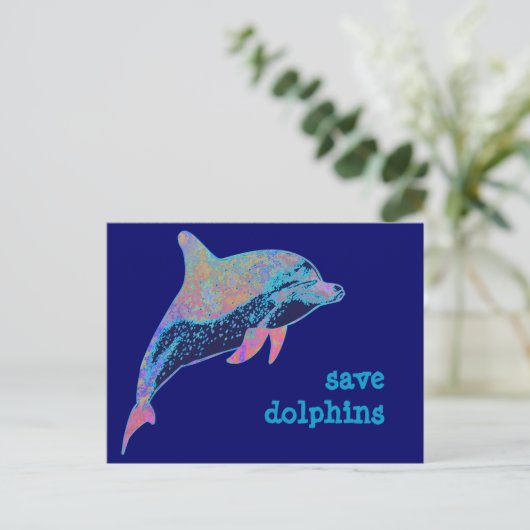 Dolphins Postkarte (Stehend Vorderseite)