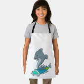 Dolpin als Surfer mit Surfboard Schürze (Insitu)