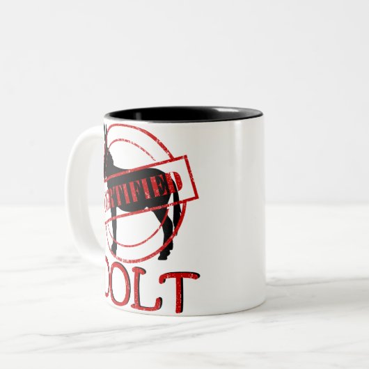 Dolt zugelassene Zwei-Ton Tasse (Vorderseite Links)