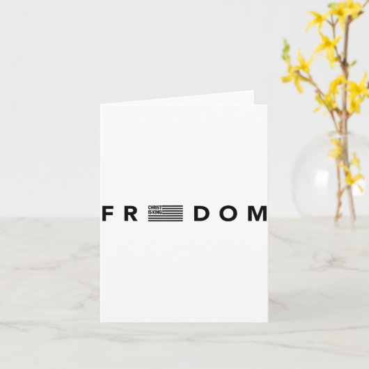 Dom American Flag Christ Is King Design Karte (Gelbe Blume)