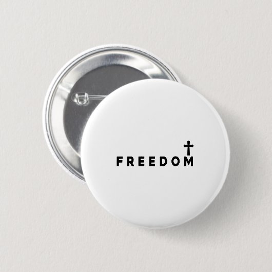 Dom Christian Cross Patriotic  Button (Vorne & Hinten)
