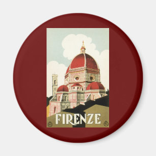 Dom in Florenz, Florenz, Italien, Vintage-Reise-Ku Magnet