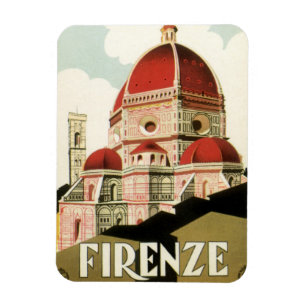Dom in Florenz, Florenz, Italien, Vintage-Reisekun Magnet