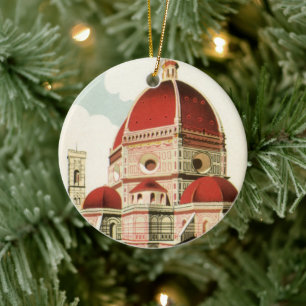 Dom in Florenz, Italien, Vintage-Reise Kunst Keramik Ornament