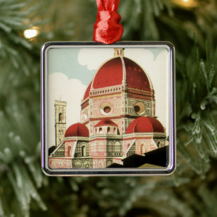 Dom in Florenz, Italien, Vintage-Reisekunst Ornament Aus Metall