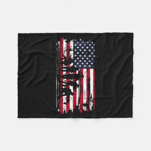 Dom Isn't Thank You Veterans Day Military Usa Flag Fleecedecke (Vorderseite (Horizontal))