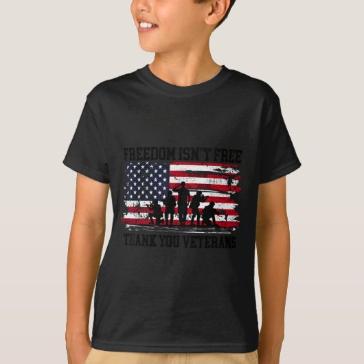 Dom Isn't Thank You Veterans Day Military Usa Flag T-Shirt (Vorderseite)