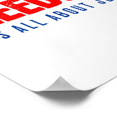 Dom, It's All About Jesus Christian Patriot Poster (Ecke)