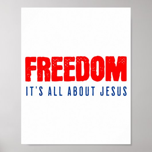 Dom, It's All About Jesus Christian Patriot Poster (Vorne)
