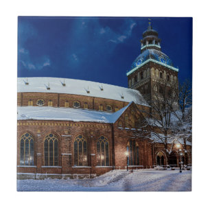 Dom Kathedrale am Kuppelplatz in Riga, Lettland Fliese