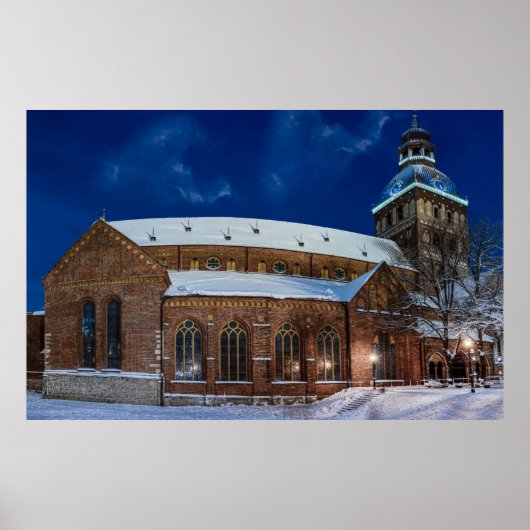 Dom Kathedrale am Kuppelplatz in Riga, Lettland Poster (Vorne)