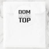 Dom Masc Top Runder Aufkleber (Tasche)