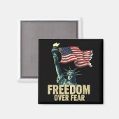 Dom Over Fear Statue Of Liberty Flag Graphic  Magnet (Vorderseite/Rückseite)