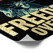 Dom Over Fear Statue Of Liberty Flagge Grafik Poster (Ecke)