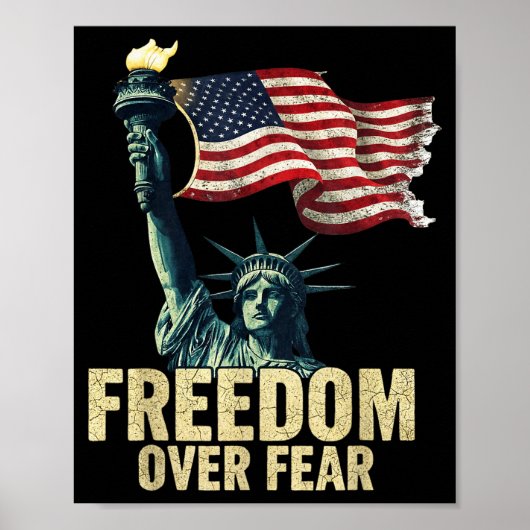 Dom Over Fear Statue Of Liberty Flagge Grafik Poster (Vorne)
