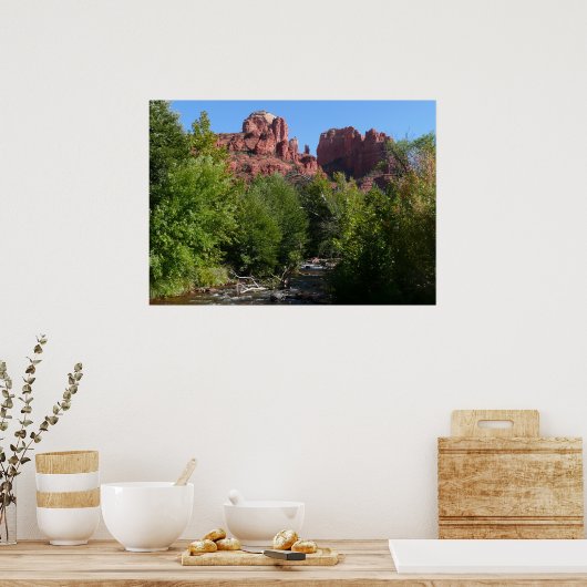 Dom Rock and Stream in Sedona Arizona Poster (Küche)