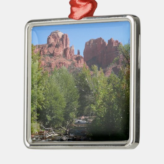 Dom Rock and Stream in Sedona Arizona Silbernes Ornament (Links)