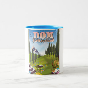Dom Schweiz Reiseplakat Zweifarbige Tasse