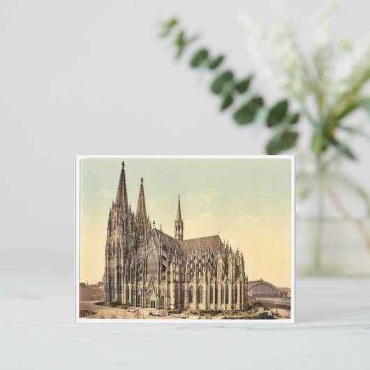 Dom, Seite, Köln, Rhein, Deutschland oder Postkarte (Stehend Vorderseite)