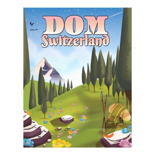 Dom Switzerland Reiseplakat Fotodruck (Vorne)