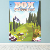 Dom Switzerland Reiseplakat Leinwanddruck (Insitu (Holzboden))
