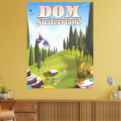 Dom Switzerland Reiseplakat Leinwanddruck (Insitu (Wohnzimmer))