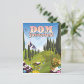 Dom Switzerland Reiseplakat Postkarte (Stehend Vorderseite)