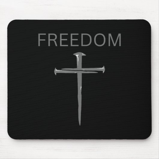 Dom Text Christlich, Kreuz Nägel Glaube & Reli Mousepad (Vorne)