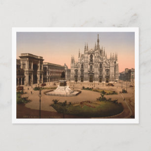 Dom von Mailand und Piazza, Lombardei, Italien Postkarte