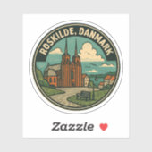Dom von Roskilde Dänemark Aufkleber (Blatt)