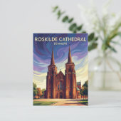 Dom von Roskilde Dänemark Postkarte (Stehend Vorderseite)