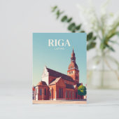 Dom zu Riga Lettland Postkarte (Stehend Vorderseite)