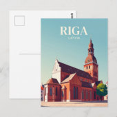 Dom zu Riga Lettland Postkarte (Vorne/Hinten)