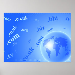 Domain Globe Hintergrund Poster