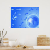 Domain Globe Hintergrund Poster (Küche)