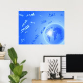 Domain Globe Hintergrund Poster (Heimbüro)
