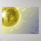 Domain Globe Hintergrund Poster (Vorne)