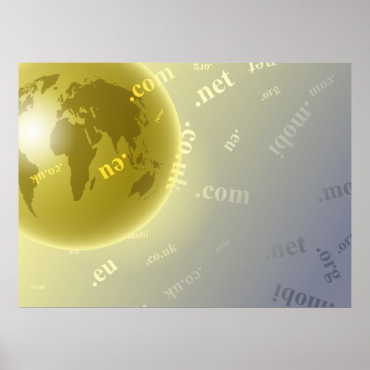 Domain Globe Hintergrund Poster (Vorne)