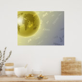 Domain Globe Hintergrund Poster (Küche)
