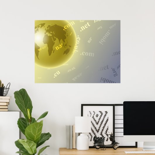 Domain Globe Hintergrund Poster (Heimbüro)