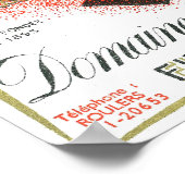 Domaine De Clairville WeinetikettEuropa Poster (Ecke)