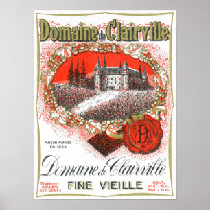 Domaine De Clairville WeinetikettEuropa Poster